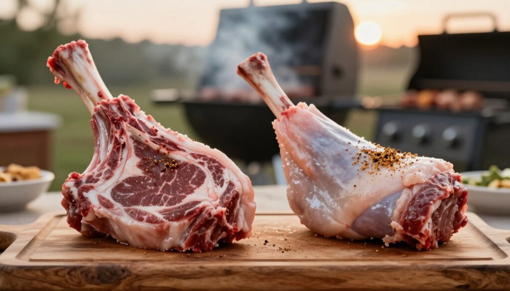 bone-in leg of lamb and boneless leg of lamb comparison for grilling