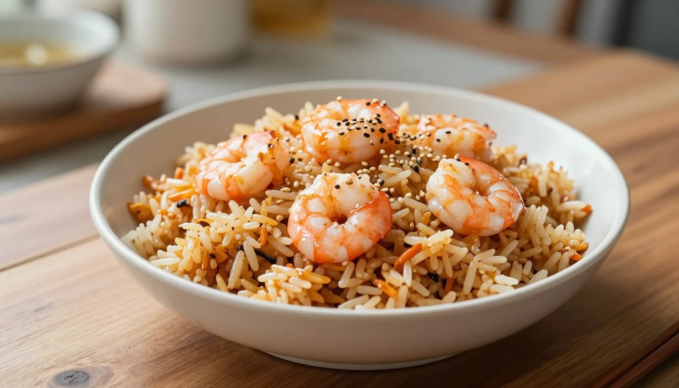 easy shrimp fried rice recipe without vegetables