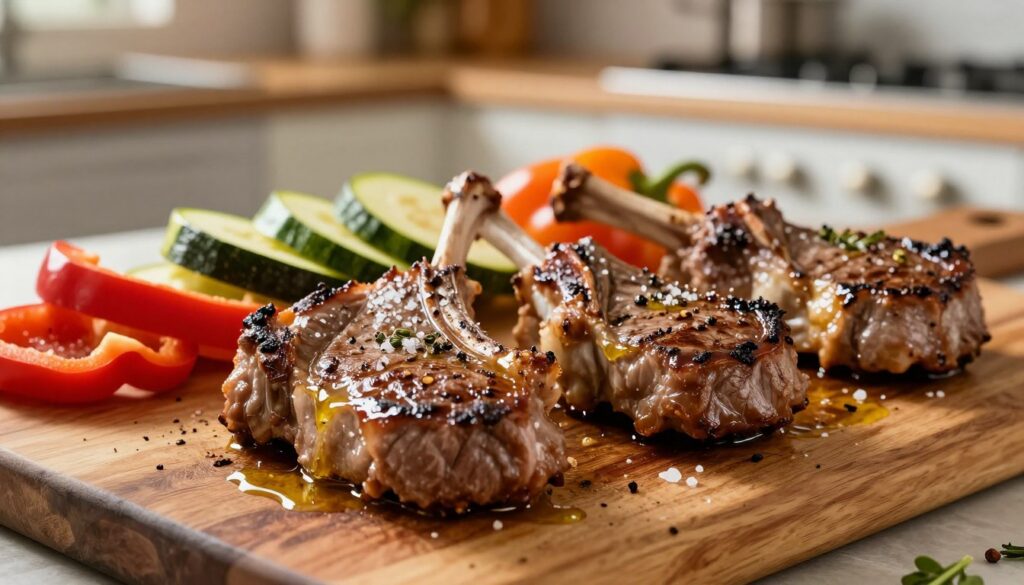 oven baked lamb steaks ready for cooking