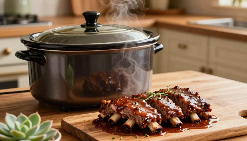 recipe for beef ribs in crock pot​