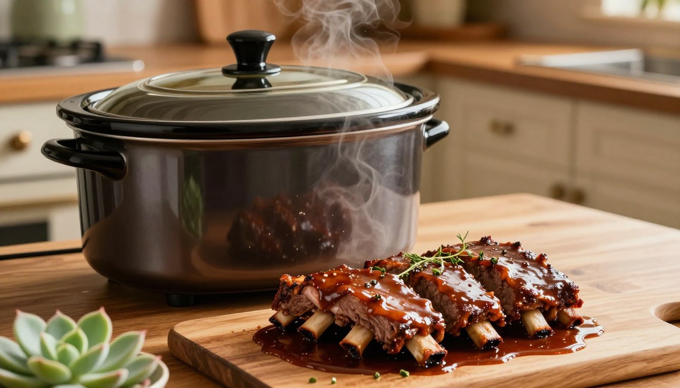 recipe for beef ribs in crock pot​